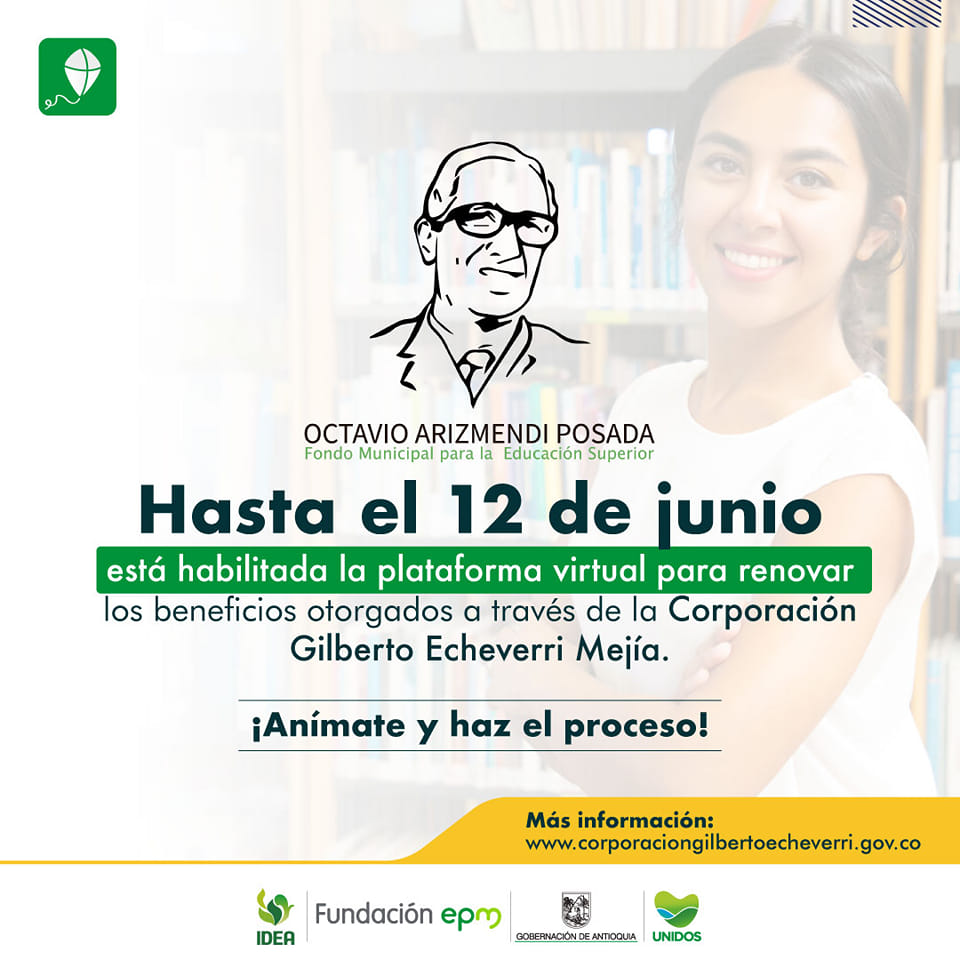 Tarjeta digital con información cobre el Fondo Municipal para la Educación Superior, Octavio Arizmendi Posada.  