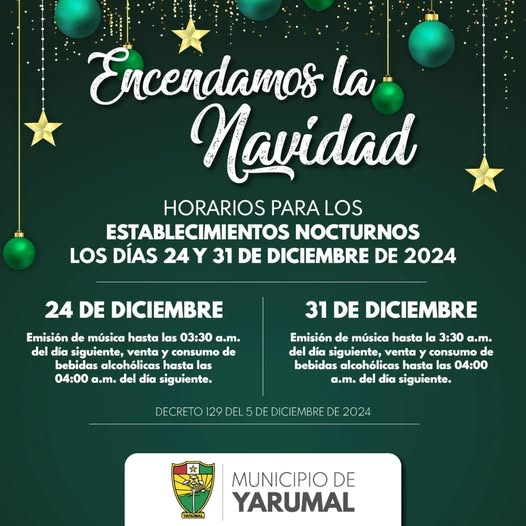 HORARIOS ESTABLECIMIENTOS 24 Y 32 DICIEMBRE 2024